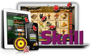 logo skrill design ordinateur portable tablette téléphone portable roulette jetons